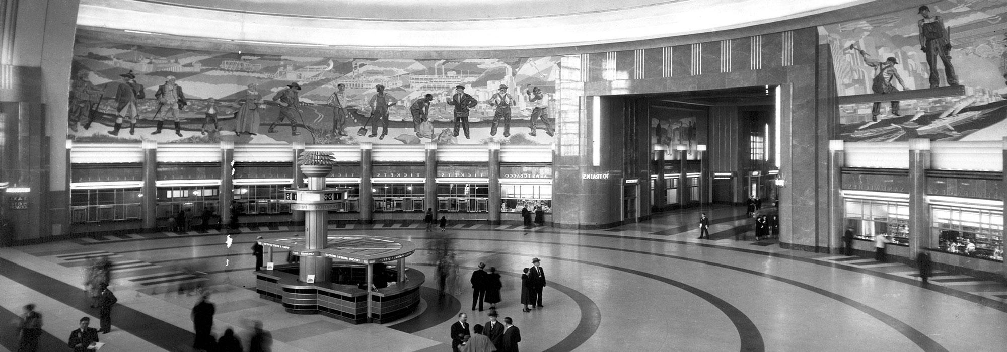 historic image of rotunda interior